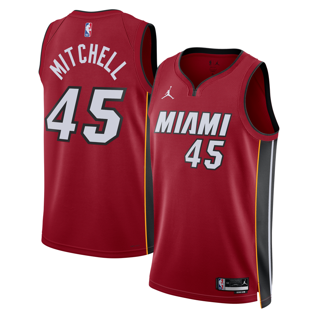 Davion Mitchell Miami Heat Statement Edition Swingman Jersey - Red - Unisex