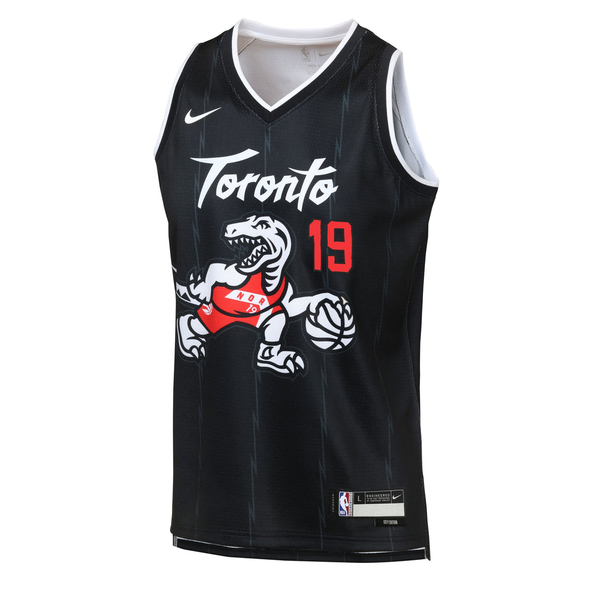 Jakob Poeltl Toronto Raptors 2025/26 City Edition Swingman Jersey - Black - Youth