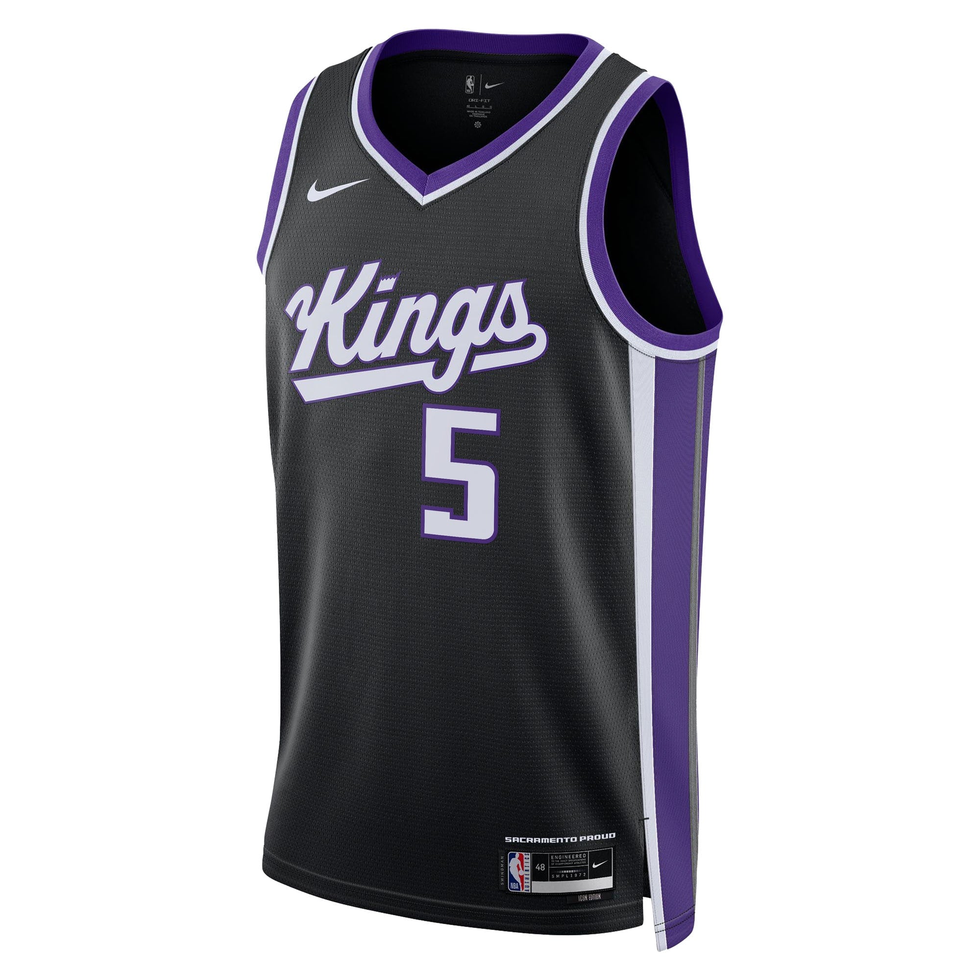 Darius Acuff Jr. Sacramento Kings Swingman Icon Jersey - Black - Unisex