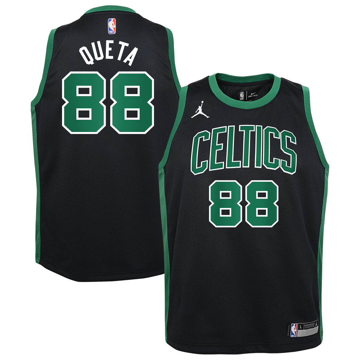 Neemias Queta Boston Celtics Statement Edition Swingman Jersey - Black - Youth