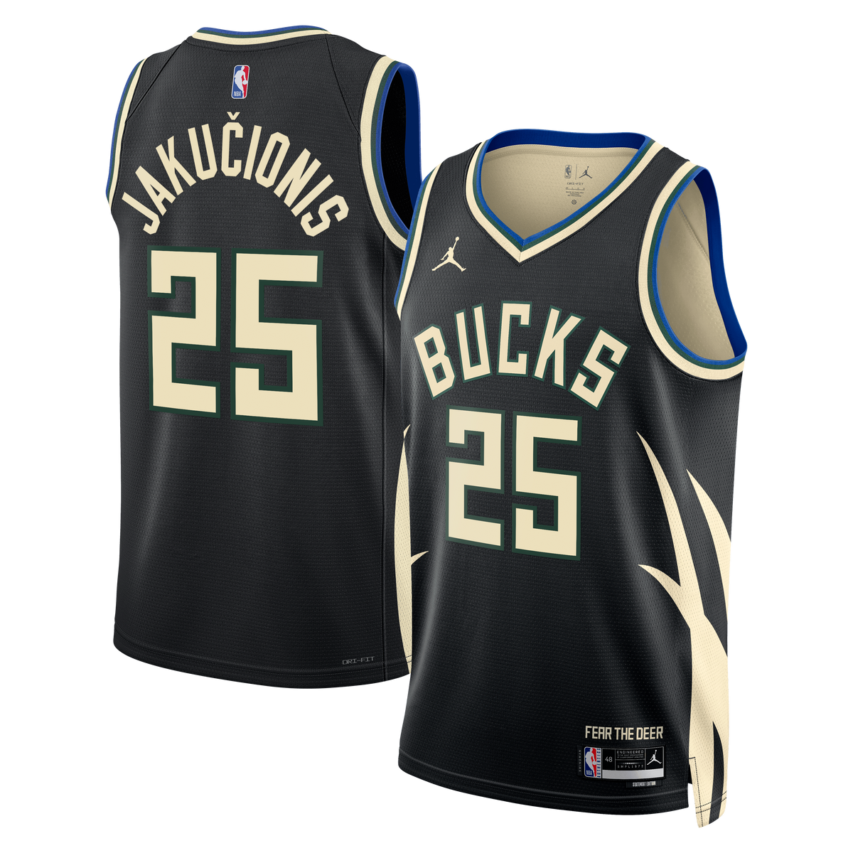 Kasparas Jakučionis Milwaukee Bucks Statement Edition Swingman Jersey - Hunter Green - Unisex