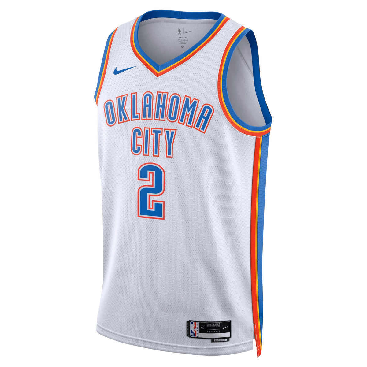 Shai Gilgeous-Alexander Oklahoma City Thunder Association Edition Swingman Jersey - White - Unisex