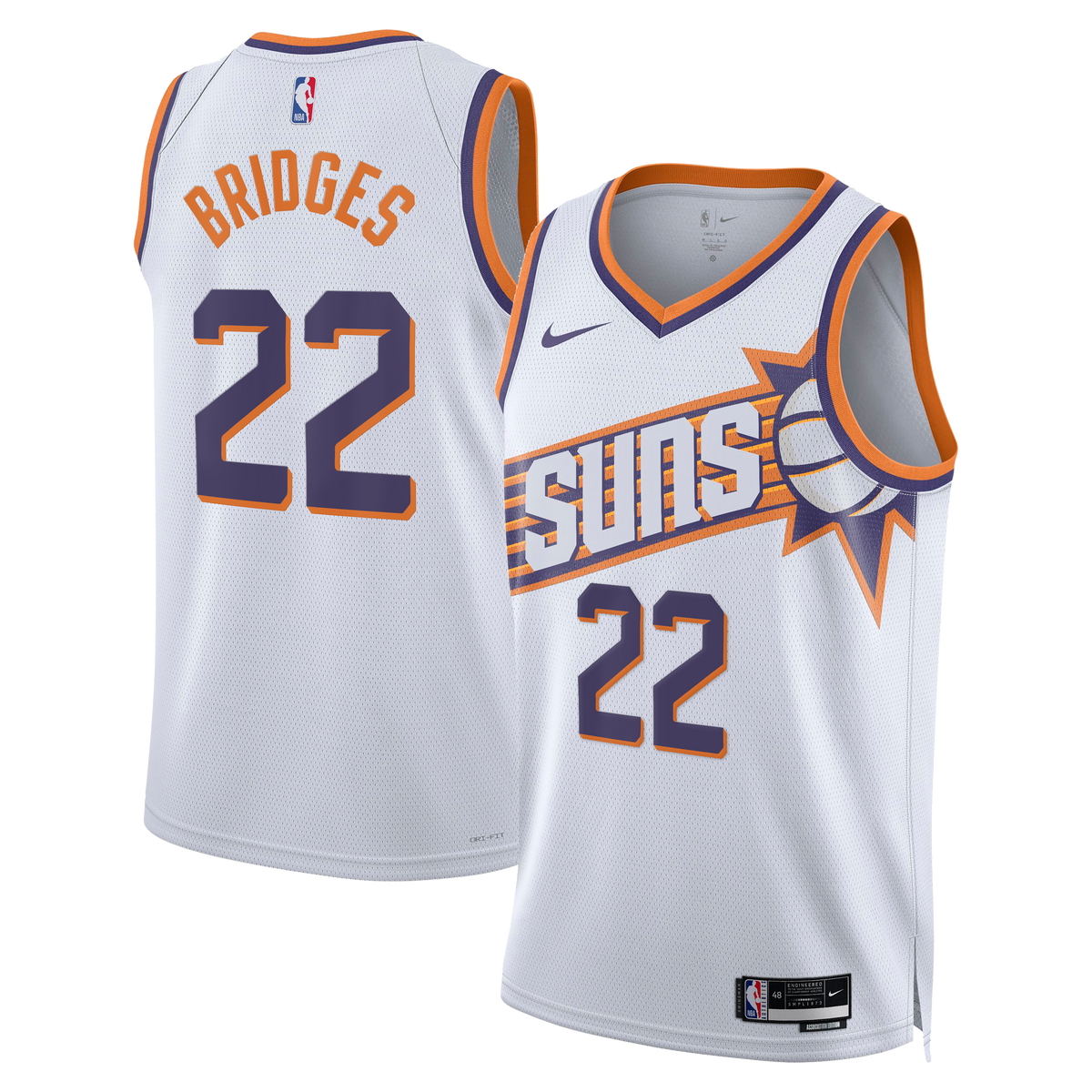 Miles Bridges Phoenix Suns Association Edition Swingman Jersey - White - Unisex
