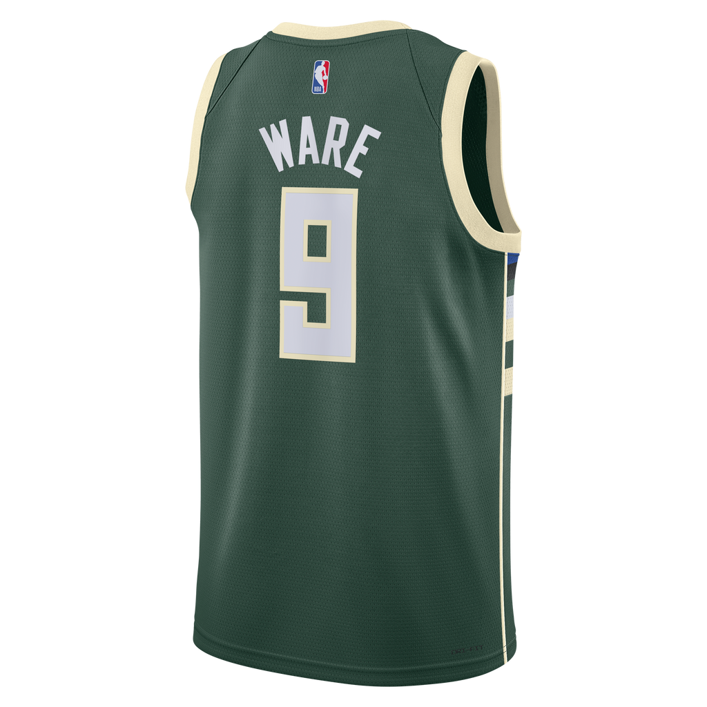 Kel'el Ware Milwaukee Bucks Icon Edition Swingman Jersey - White - Unisex