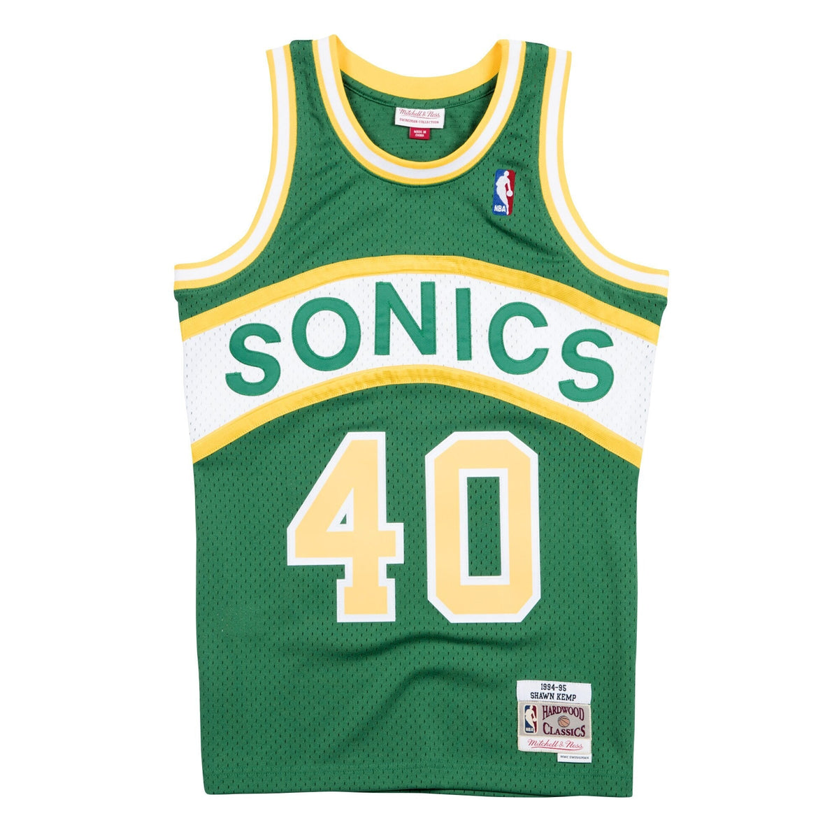 Shawn Kemp Seattle Supersonics Hardwood Classics Swingman Road Jersey - Mens