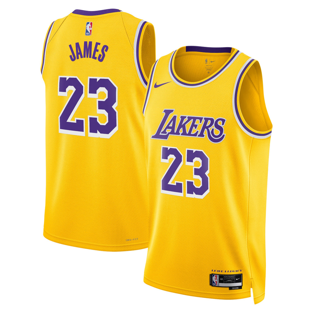 LeBron James Los Angeles Lakers Icon Edition Swingman Jersey - Gold - Unisex
