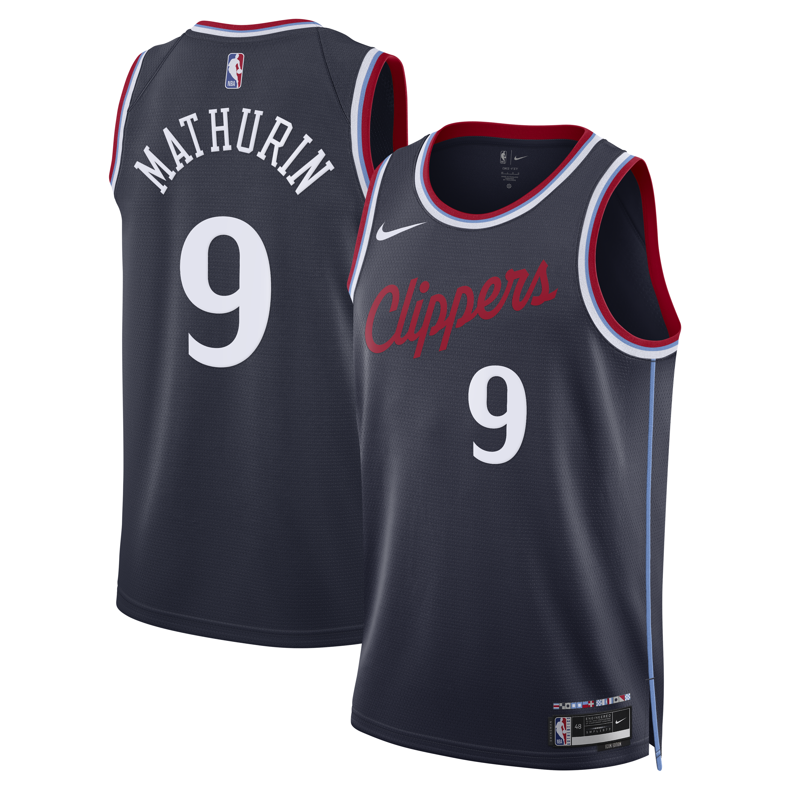 Bennedict Mathurin Los Angeles Clippers Icon Edition Replica Swingman Jersey - Navy - Unisex