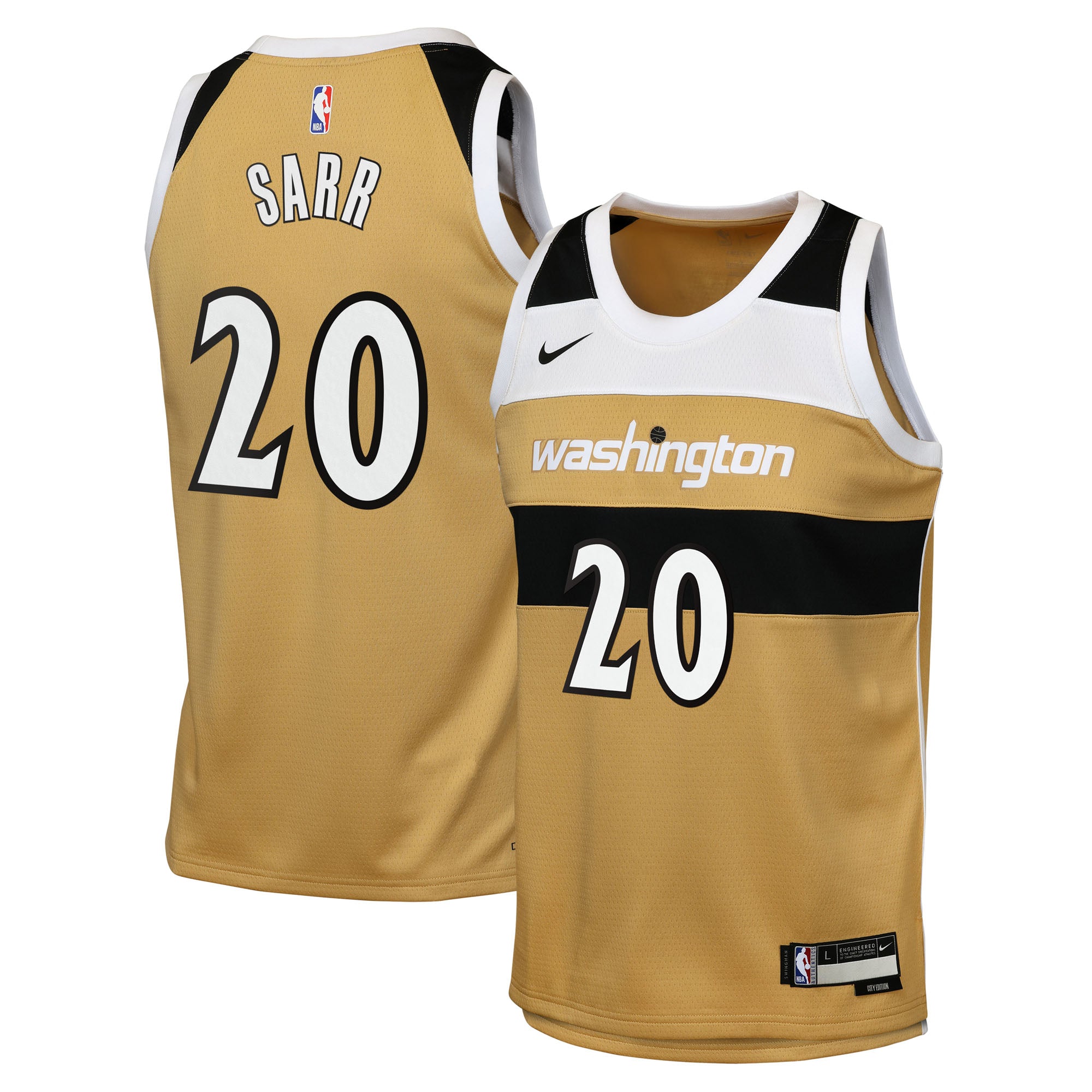 Alex Sarr Washington Wizards 2025/26 City Edition Swingman Jersey - Tan - Youth