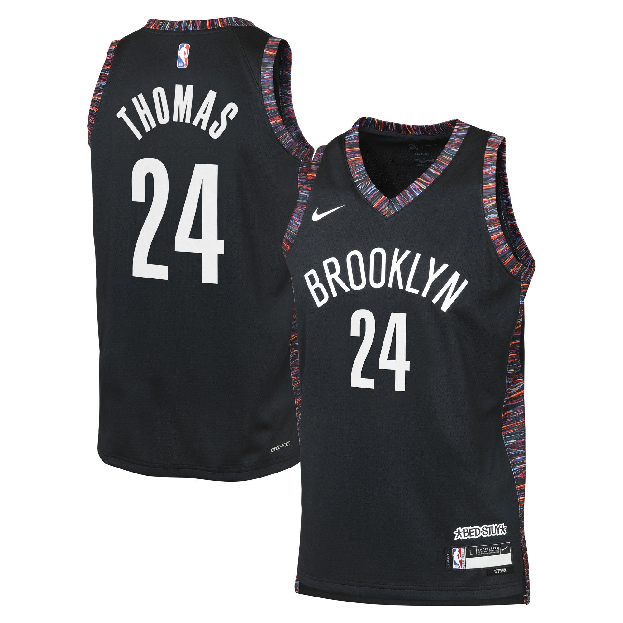 Cam Thomas Brooklyn Nets 2025/26 City Edition Swingman Jersey - Black - Youth