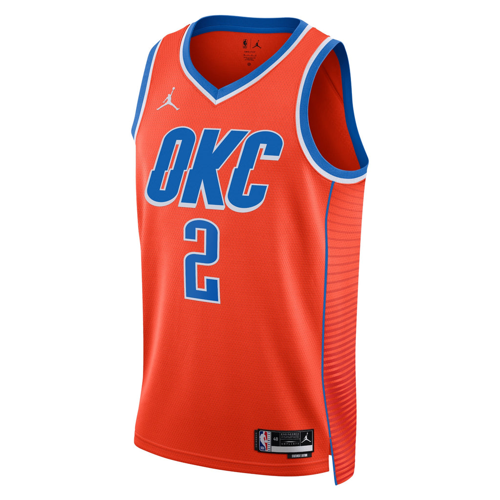 Shai Gilgeous-Alexander Oklahoma City Thunder Statement Edition Swingman Jersey - Orange - Unisex