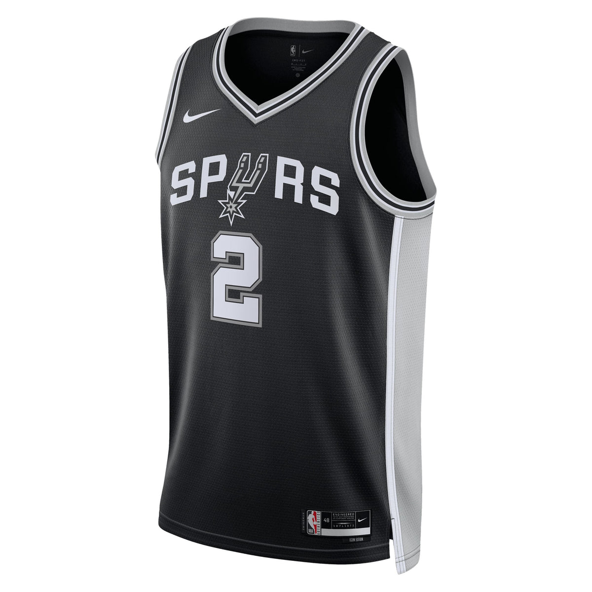 Dylan Harper San Antonio Spurs 2025 Icon Edition Swingman Jersey - Black - Youth