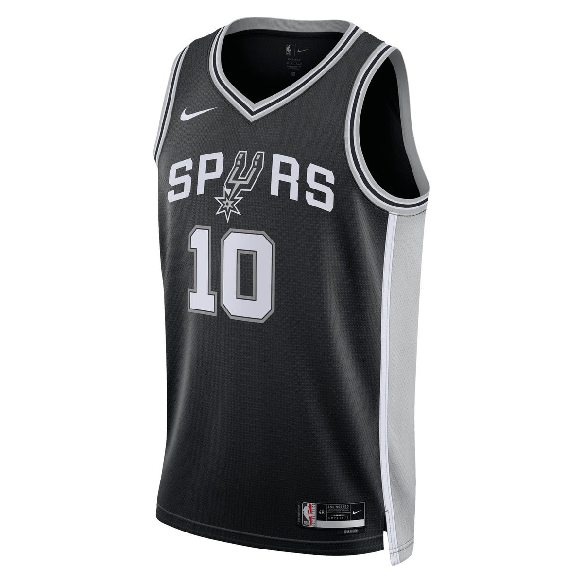 Jeremy Sochan San Antonio Spurs Icon Edition Swingman Jersey - Black - Unisex
