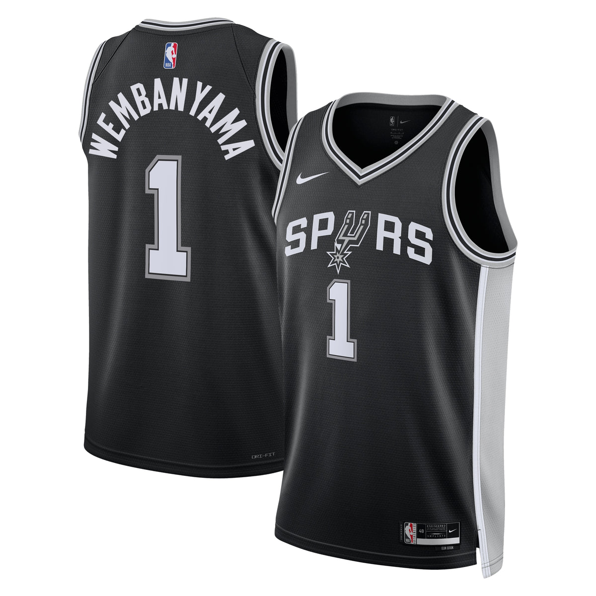 Victor Wembanyama San Antonio Spurs Icon Edition Swingman Jersey - Black - Unisex