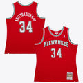 Giannis Antetokounmpo Milwaukee Bucks 2014 Dark Alternate Authentic Jersey - Red