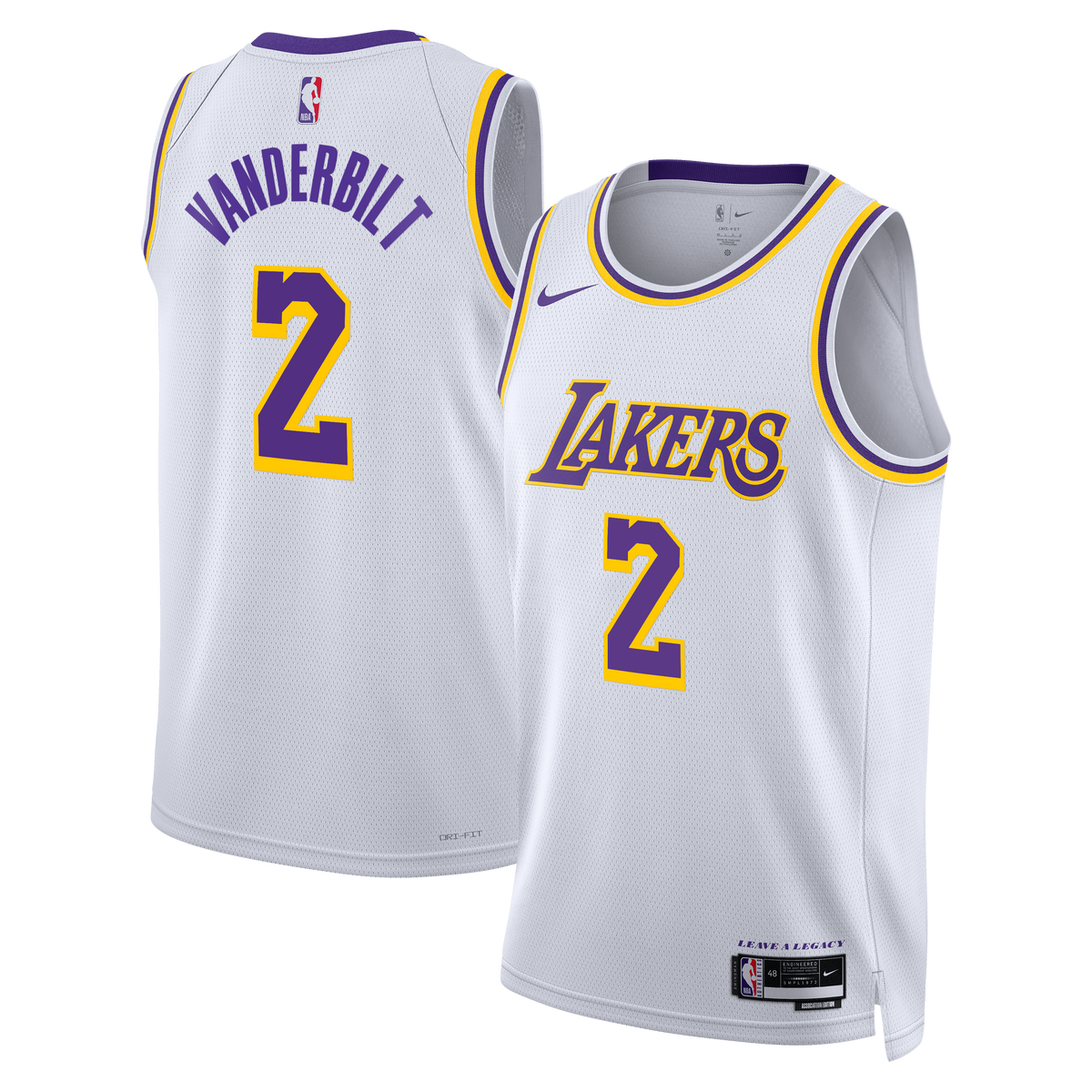 Jarred Vanderbilt Los Angeles Lakers Association Edition Swingman Jersey - White - Unisex