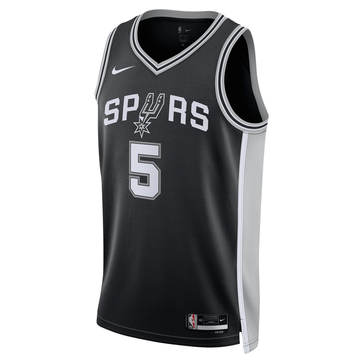 Stephon Castle San Antonio Spurs Swingman Icon Jersey - Black - Unisex