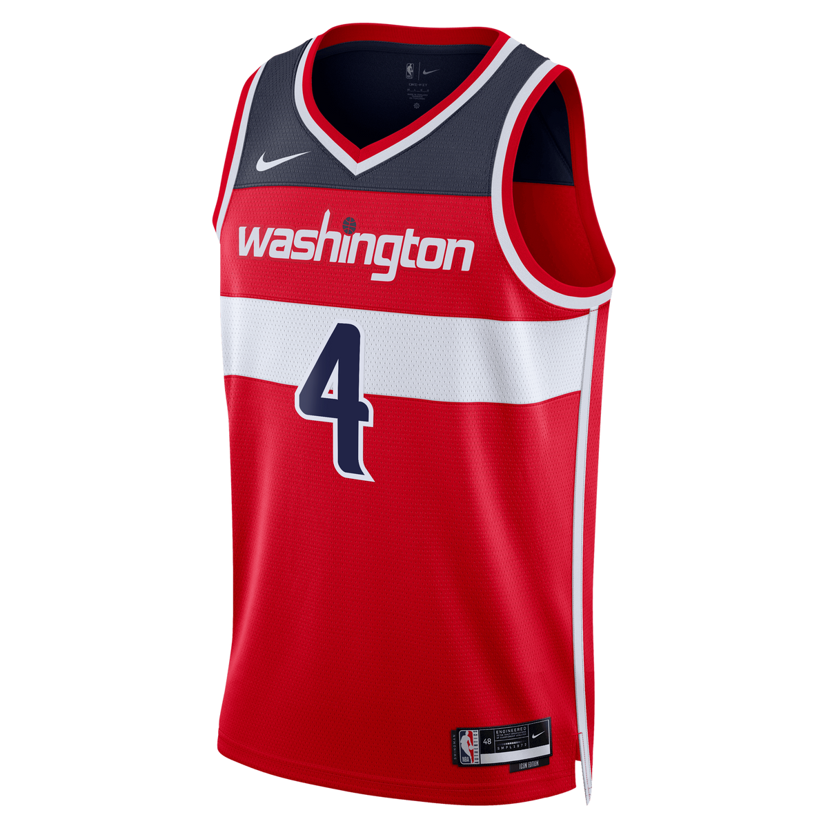 AJ Dybantsa Washington Wizards Swingman Icon Jersey - Red - Unisex