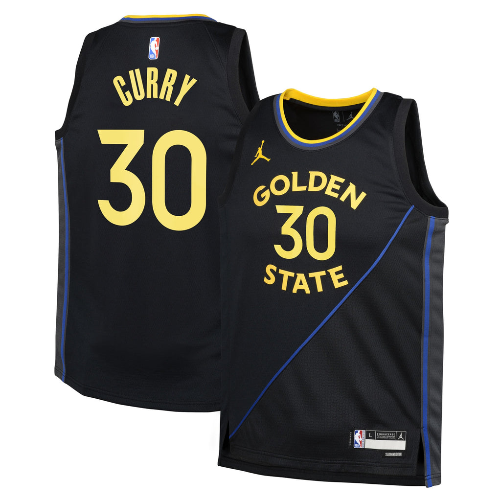 Stephen Curry Golden State Warriors Statement Edition Swingman Jersey - Black - Youth