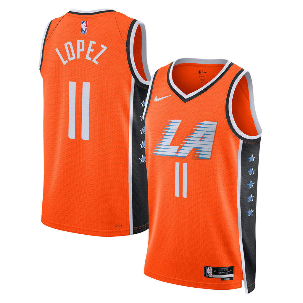 Brook Lopez Los Angeles Clippers 2025/26 City Edition Swingman Jersey - Orange - Unisex