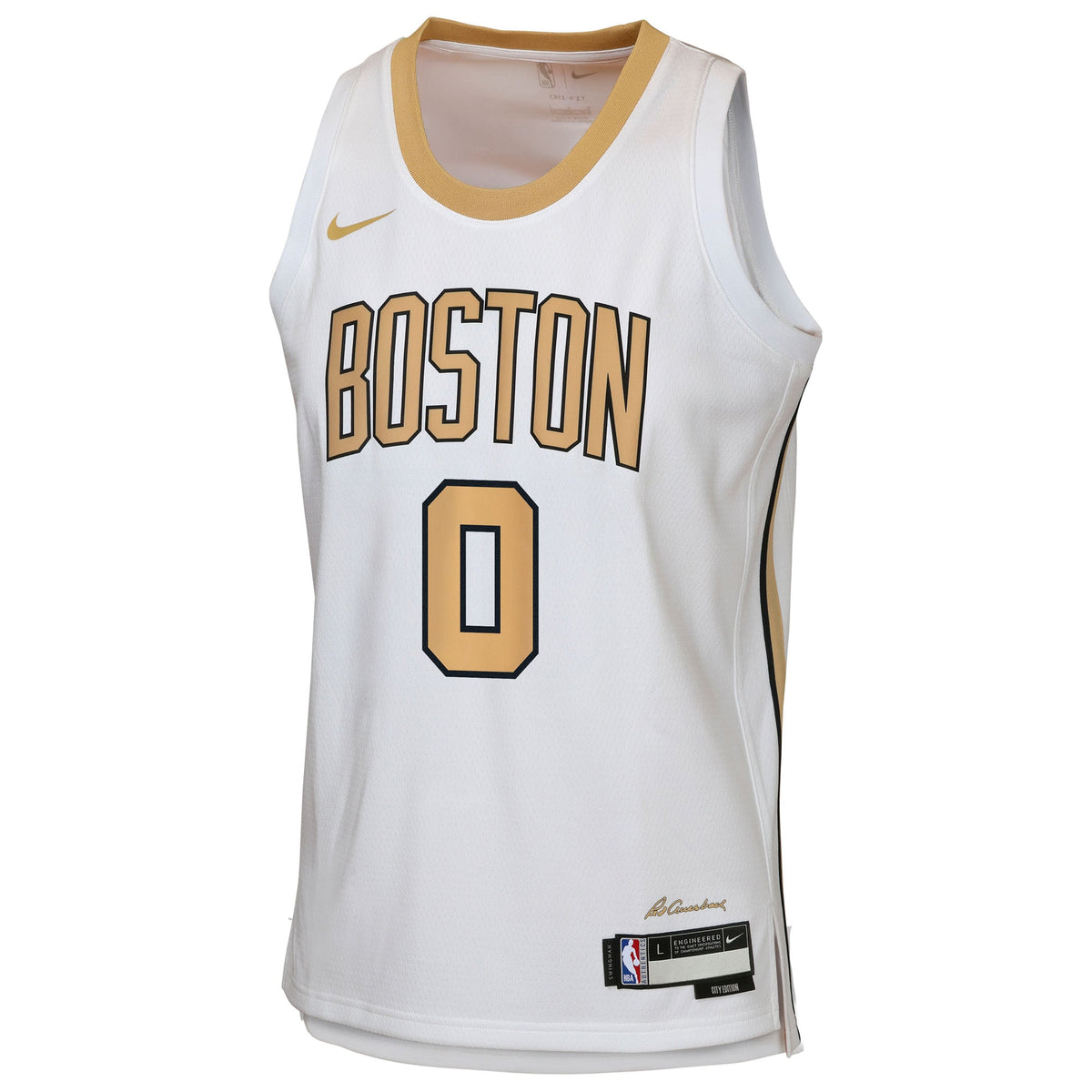 Jayson Tatum Boston Celtics 2025/26 City Edition Swingman Jersey - White - Youth