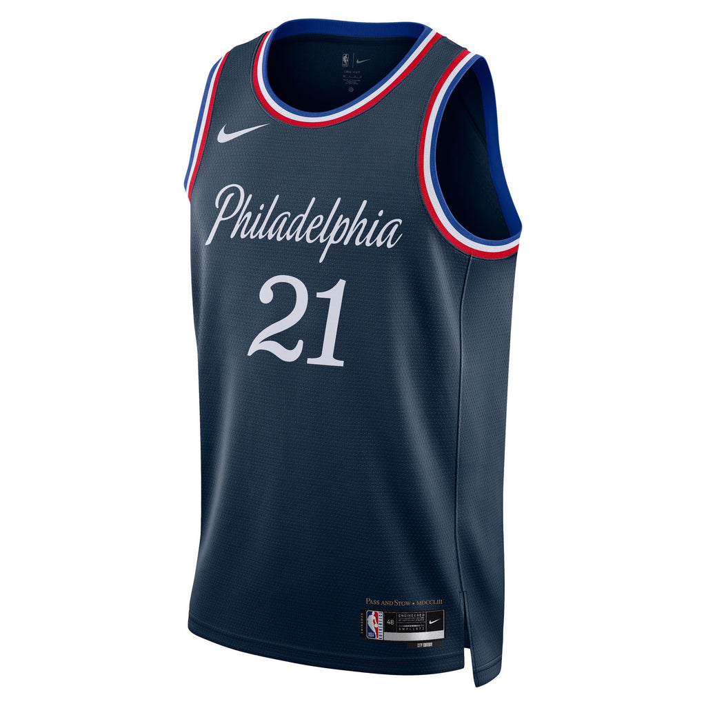Joel Embiid Philadelphia 76ers 2025/26 City Edition Swingman Jersey - Navy - Unisex