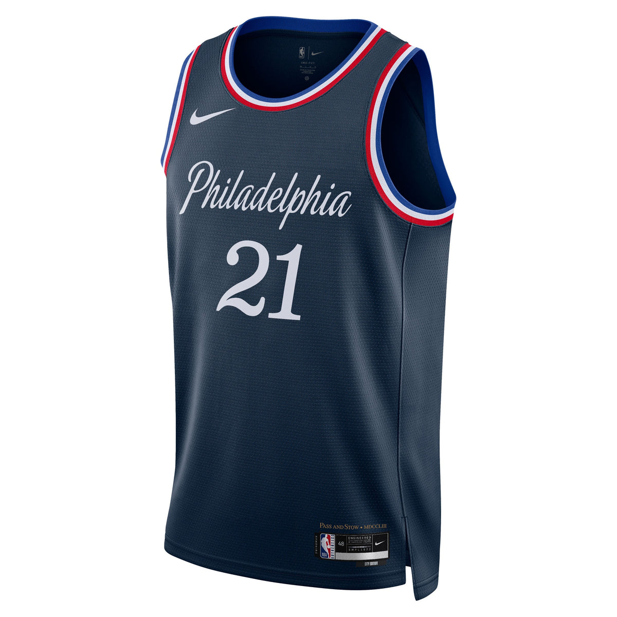 Joel Embiid Philadelphia 76ers 2025/26 City Edition Swingman Jersey - Navy - Unisex
