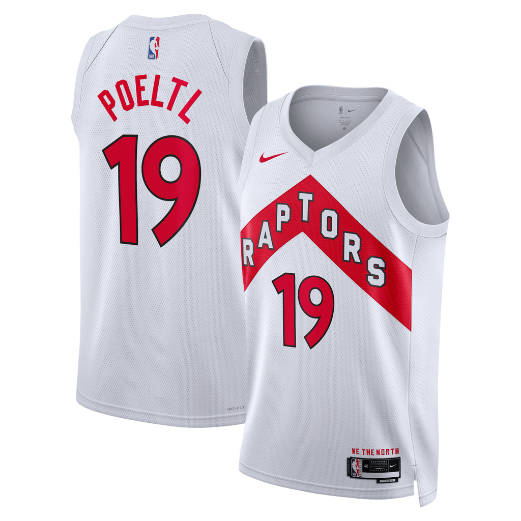 Jakob Poeltl Toronto Raptors Association Edition Swingman Jersey - White - Unisex