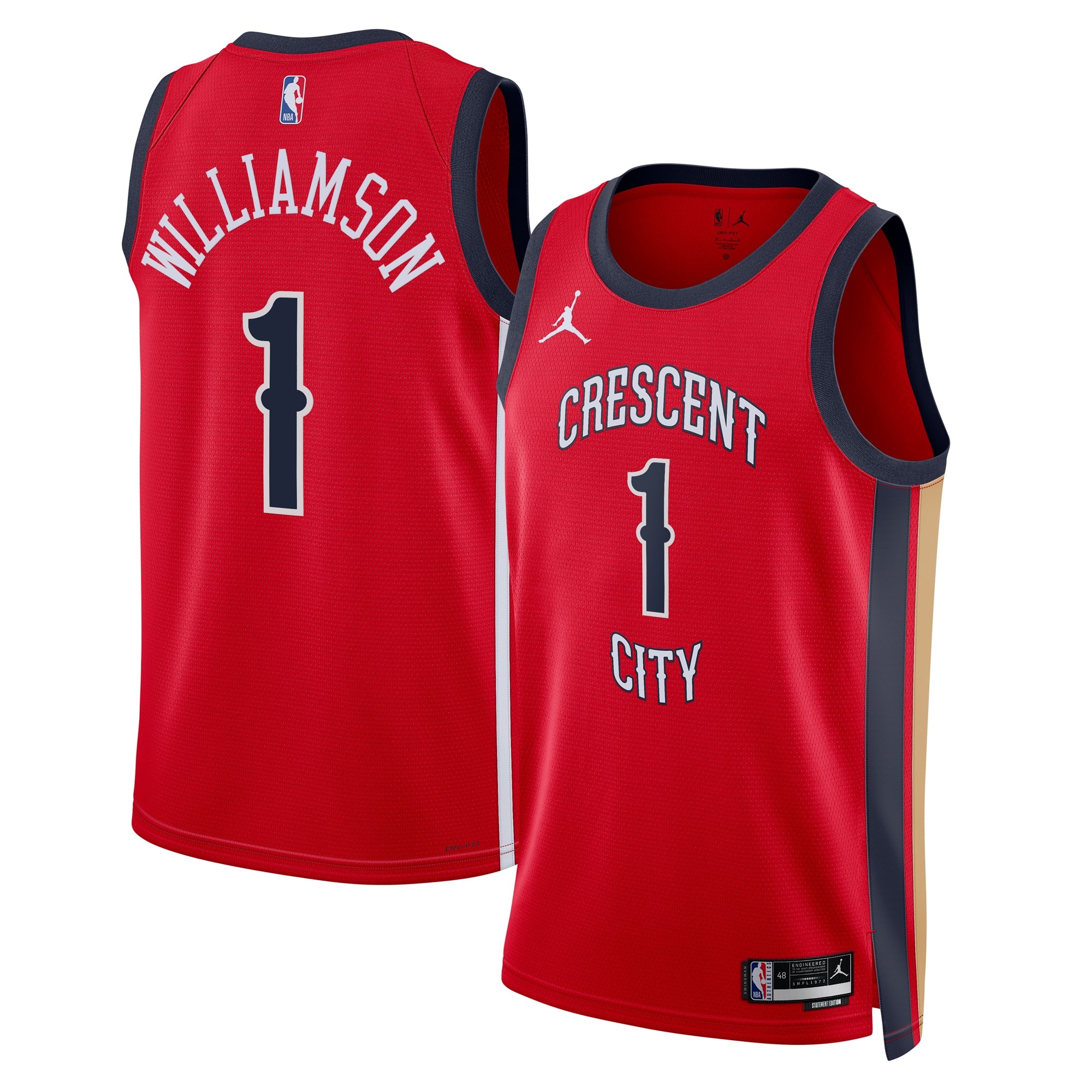 Zion Williamson New Orleans Pelicans Statement Edition Swingman Jersey - Red - Unisex