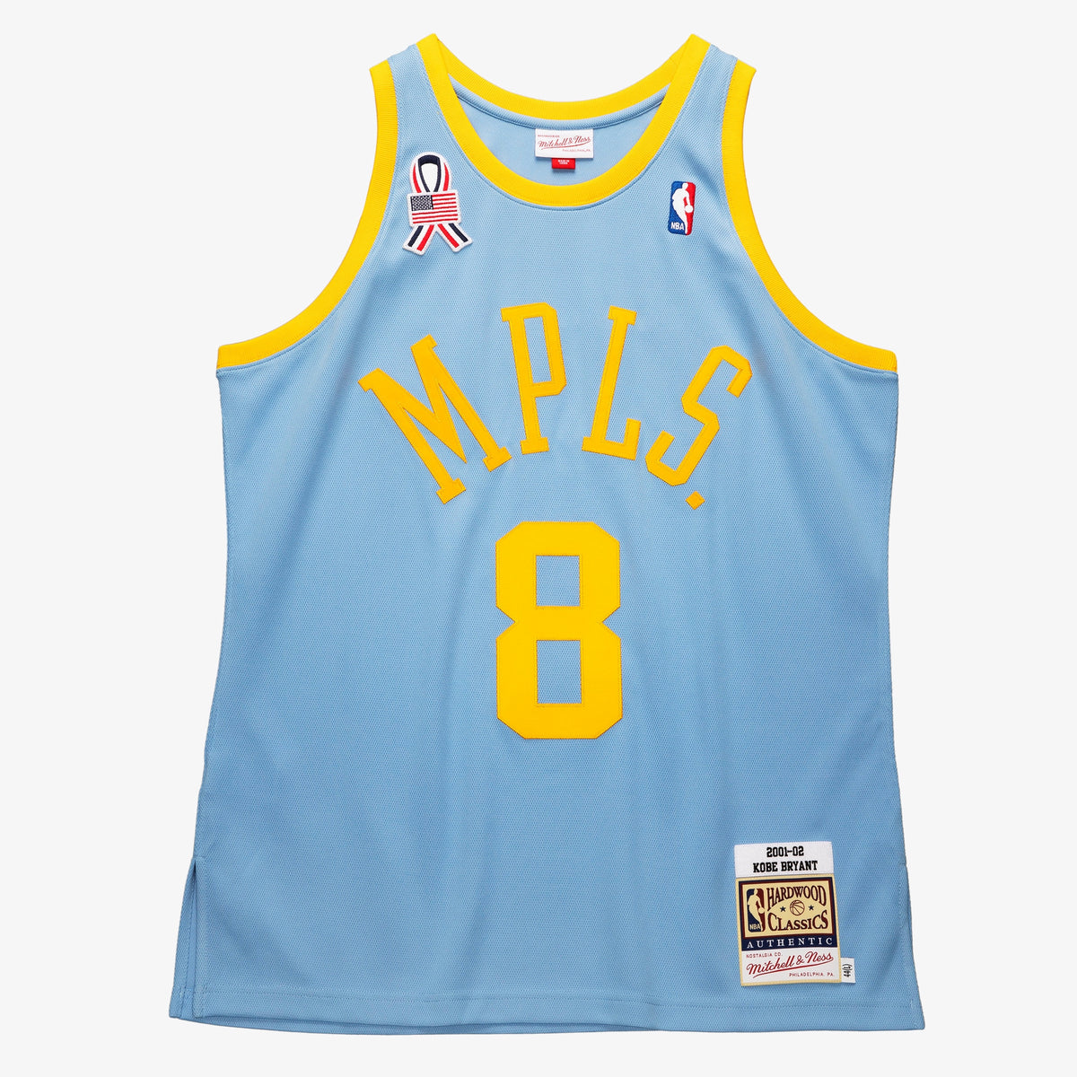 Kobe Bryant Powder Los Angeles Lakers 2001/02 Hardwood Classics Authentic Jersey - Mens