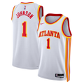 Jalen Johnson Atlanta Hawks Association Edition Swingman Jersey - White - Unisex