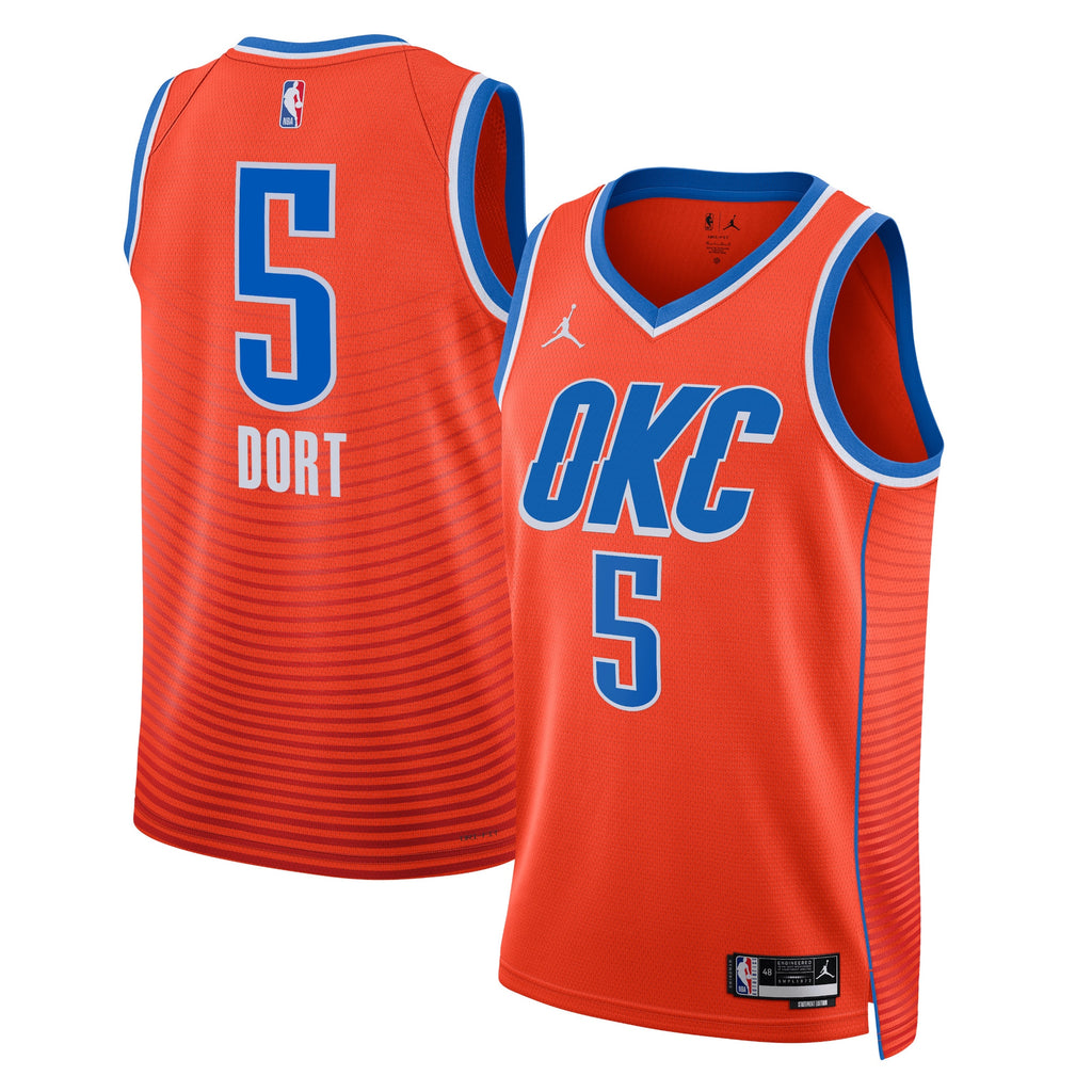Luguentz Dort Oklahoma City Thunder Statement Edition Swingman Jersey - Orange - Unisex