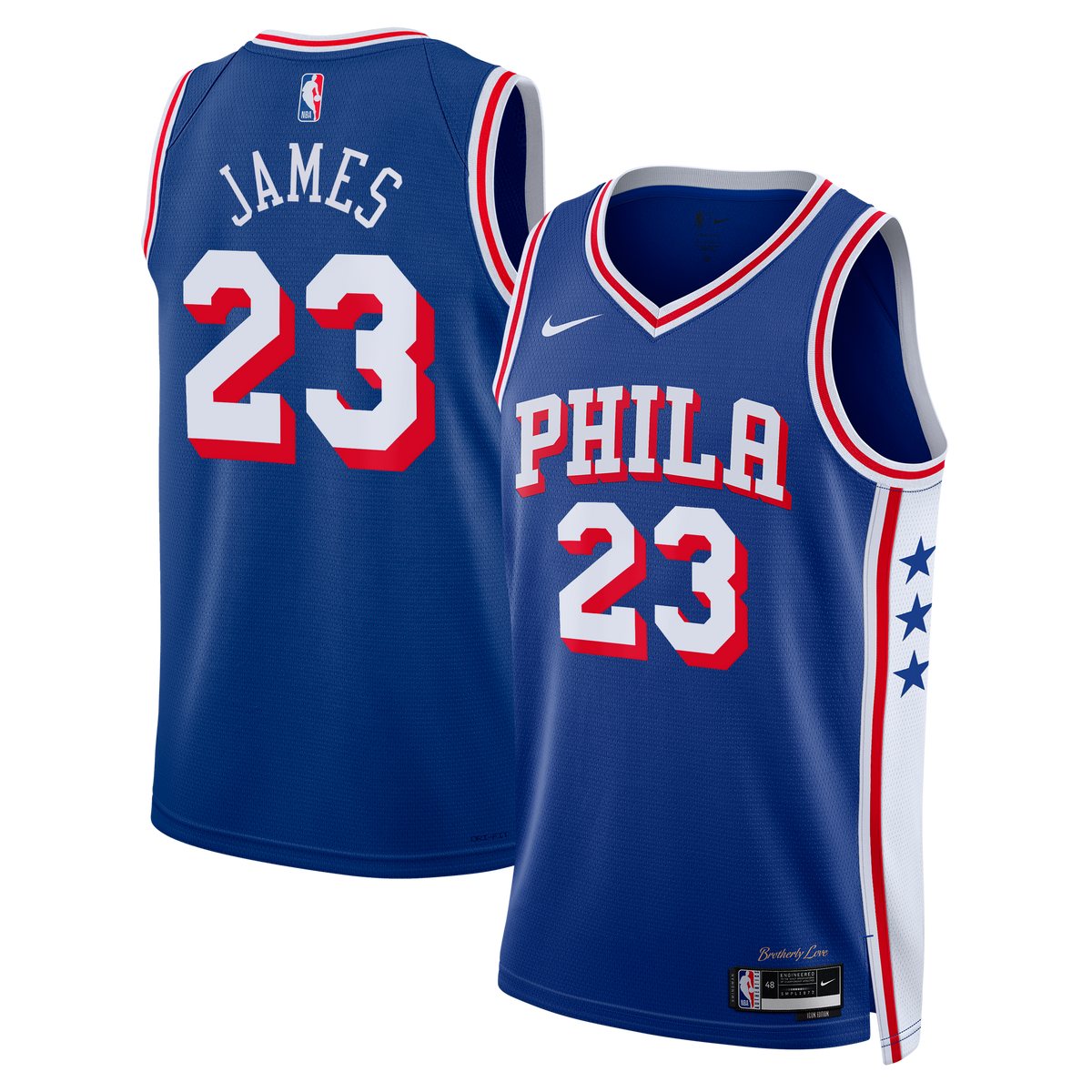 LeBron James Philadelphia 76ers Icon Edition Swingman Jersey - Royal - Youth