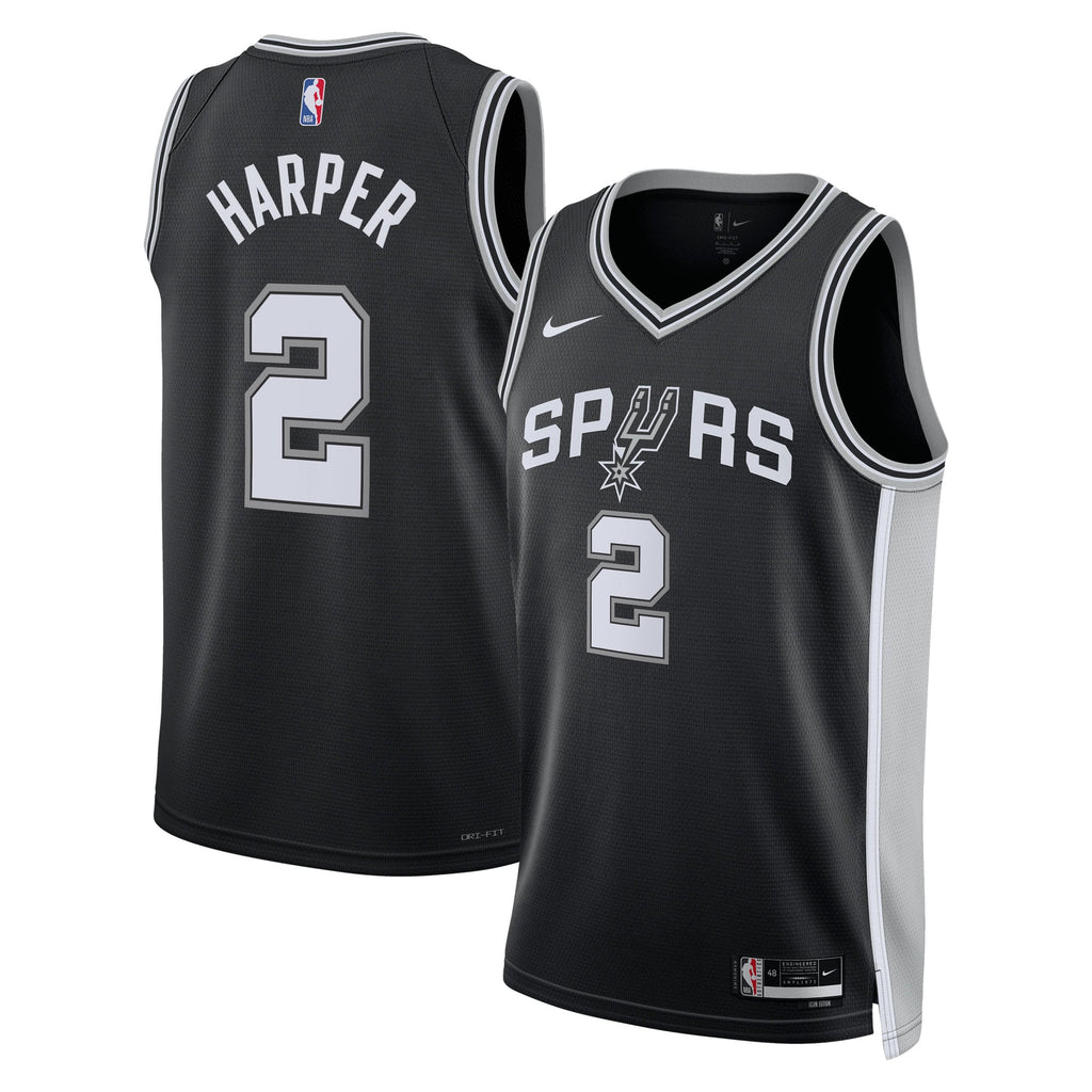 Dylan Harper San Antonio Spurs 2025 Icon Edition Swingman Jersey - Black - Youth