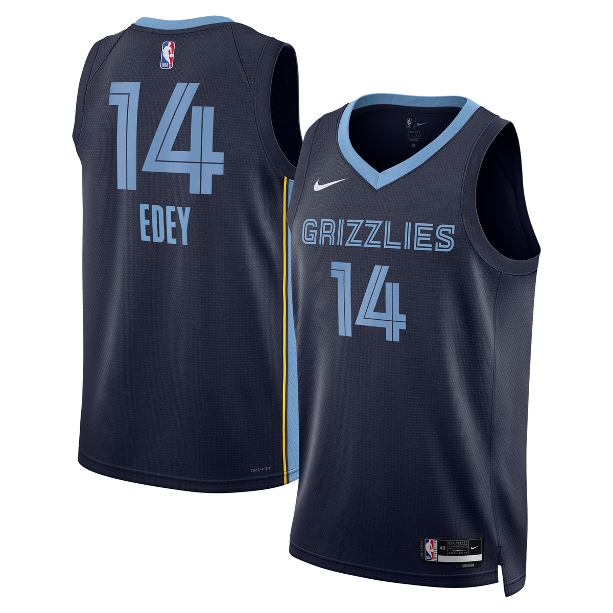 Zach Edey Memphis Grizzlies Swingman Icon Jersey - Navy - Unisex