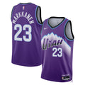 Lauri Markkanen Utah Jazz Icon Edition Replica Swingman Jersey - Purple - Youth