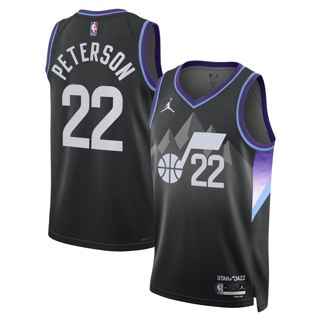 Darryn Peterson Utah Jazz Statement Edition Swingman Jersey - Black - Mens