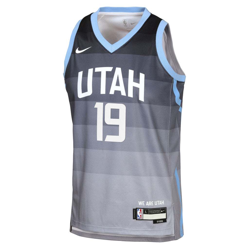 Ace Bailey Utah Jazz 2025/26 City Edition Swingman Jersey - Gray - Youth