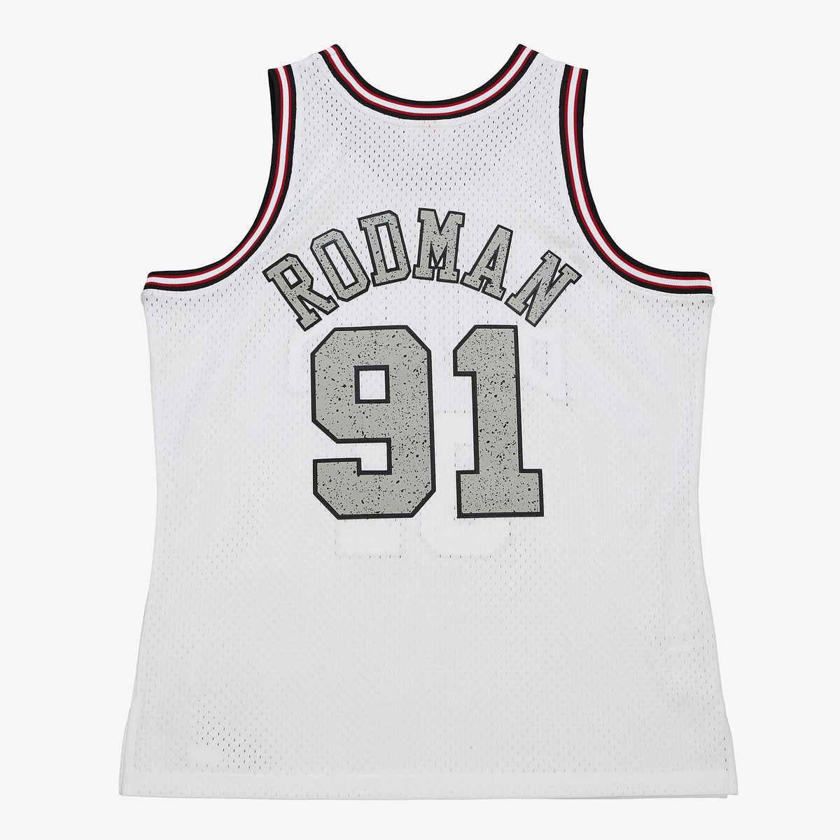 Dennis Rodman Chicago Bulls 1997 Cracked Cement Swingman Jersey - White