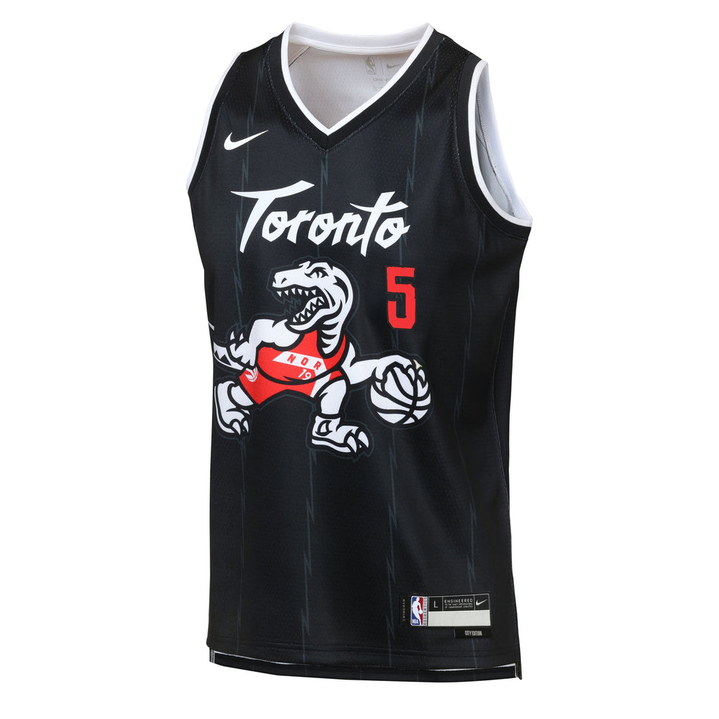 Immanuel Quickley Toronto Raptors 2025/26 City Edition Swingman Jersey - Black - Youth