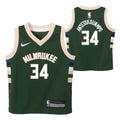 Giannis Antetokounmpo Milwaukee Bucks Replica Icon Jersey - Toddler
