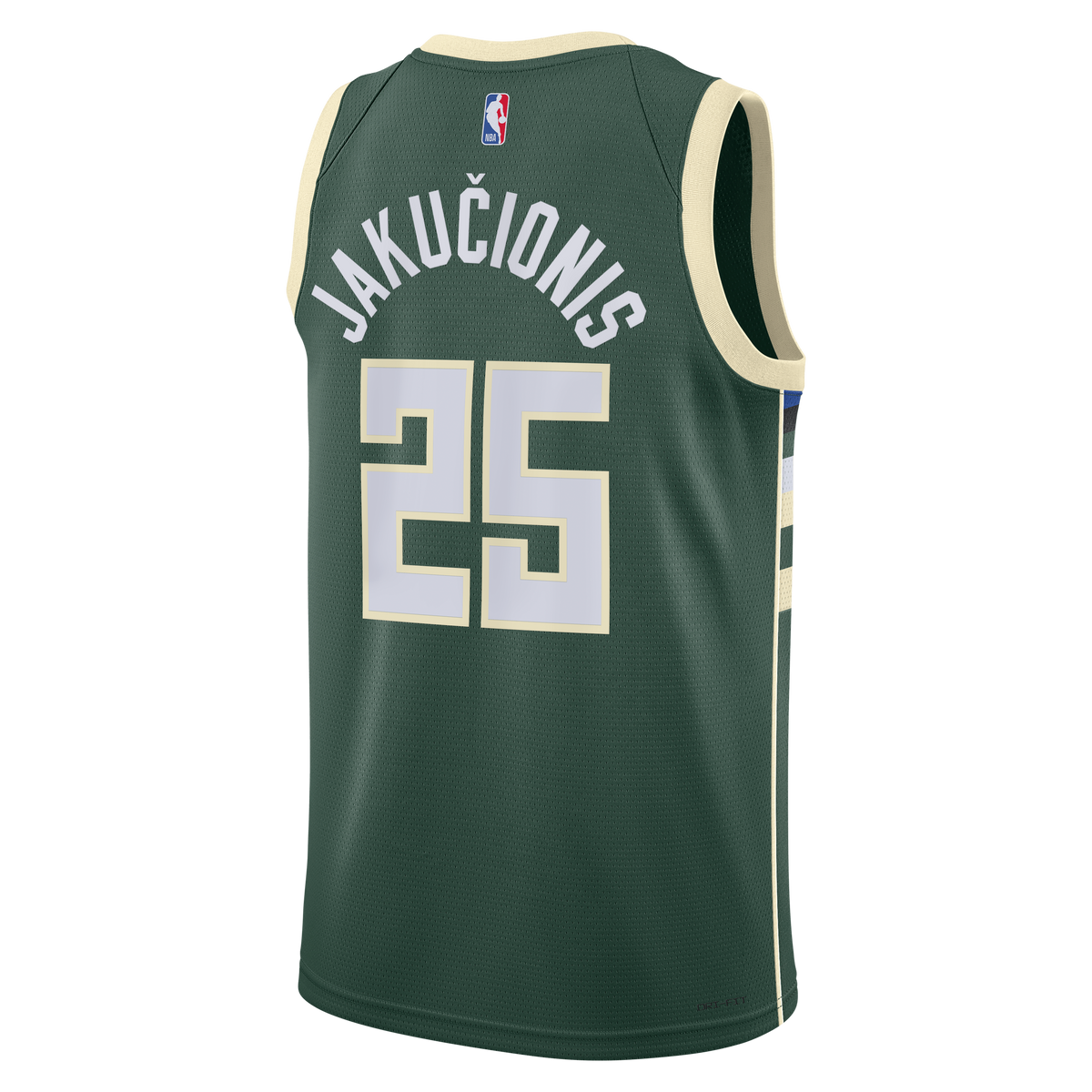 Kasparas Jakučionis Milwaukee Bucks Icon Edition Swingman Jersey - White - Unisex