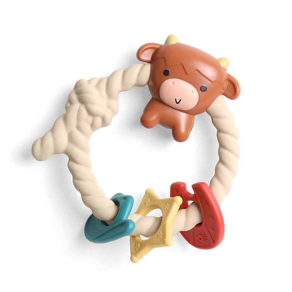 604401743_Itzy_Ritzy_Teether_Ritzy_Rattle_Highland_Cow-01 Ritzy Rattle® with Teething Rings - Image 1